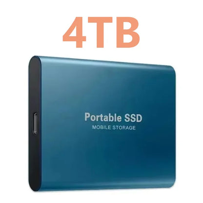 New Portable Hard Drive 1TB 2TB 4TB Solid Disk High Speed External Hard Disk USB3.1 Type-C Solid State Drive for PC/Phone/Loptop
