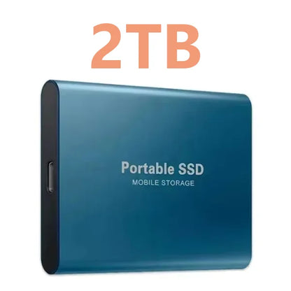 New Portable Hard Drive 1TB 2TB 4TB Solid Disk High Speed External Hard Disk USB3.1 Type-C Solid State Drive for PC/Phone/Loptop