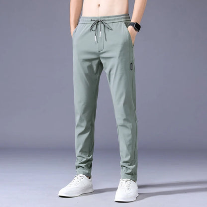 Pantalon Décontracté Homme Été Léger Taille Cordon