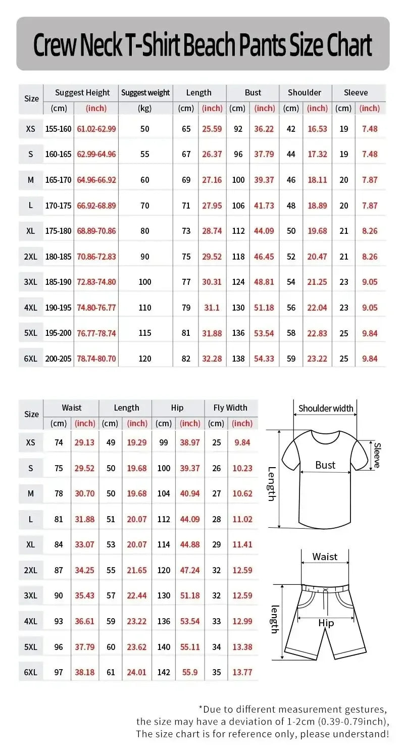 New Summer 2025 Men's set Explosive Super Hot Casual Fashion Sportswear 3d Digital Printed Men's Short-sleeved T-shirt Suit