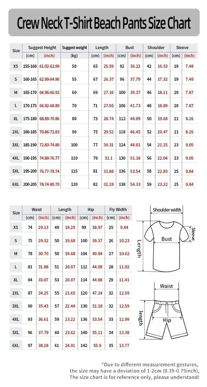 New Summer 2025 Men's set Explosive Super Hot Casual Fashion Sportswear 3d Digital Printed Men's Short-sleeved T-shirt Suit