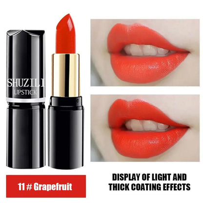 SHUZILI Moisturizing  Lipstick Velvet High Quality Lipsticks Shiny Professional Korean Makeup Cosmetic For Lip Women