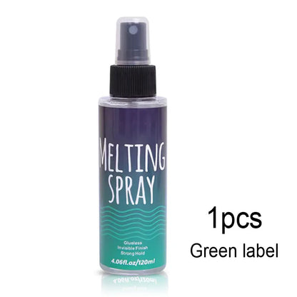 Glueless Wig Install Lace Melting Spray 1-2 Packs Edges Lay Down Lace Melt Strong Secure Hold Spray Home Or Travel Easy To Use