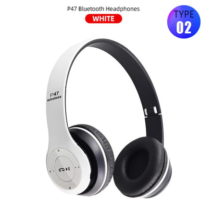 Earphone Bluetooth Headphones Over Ear Stereo Wireless Headset Soft Leather Earmuffs Built-in Mic for PC Cell Phones Tablet Gift