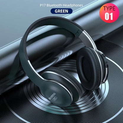 Earphone Bluetooth Headphones Over Ear Stereo Wireless Headset Soft Leather Earmuffs Built-in Mic for PC Cell Phones Tablet Gift