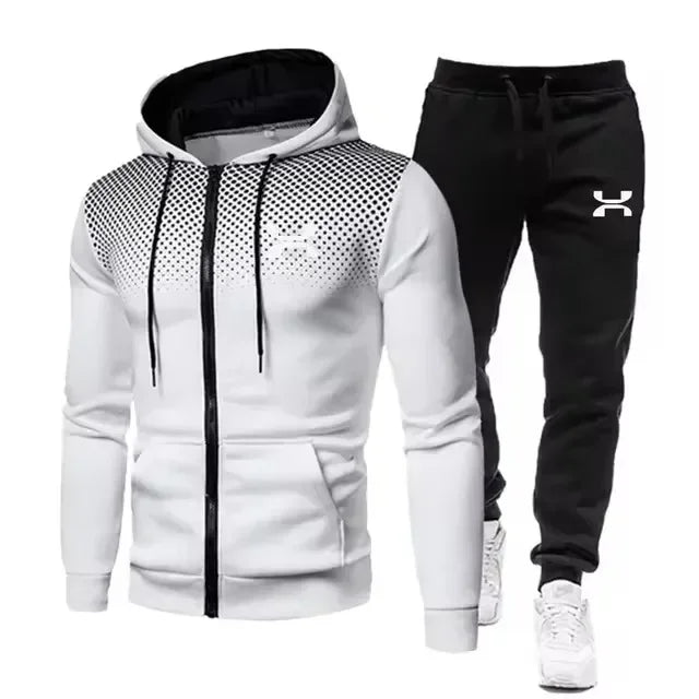 2024 Fashion Tracksuit For Men Hoodie Fitness Gym Clothing Men Running Set Sportswear Jogger Men's Tracksuit Winter Suit Sports