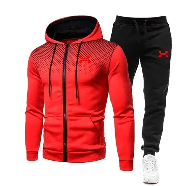 2024 Fashion Tracksuit For Men Hoodie Fitness Gym Clothing Men Running Set Sportswear Jogger Men's Tracksuit Winter Suit Sports