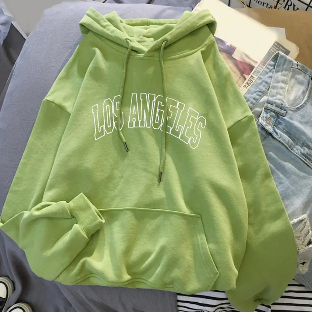 Women Hoodie Hooded Drawstring Loose Pullover Spring Hoodie Sweatshirt for Daily Wear Female Clothing Streetwear