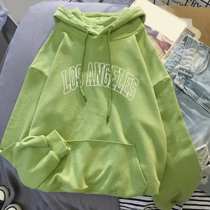 Women Hoodie Hooded Drawstring Loose Pullover Spring Hoodie Sweatshirt for Daily Wear Female Clothing Streetwear