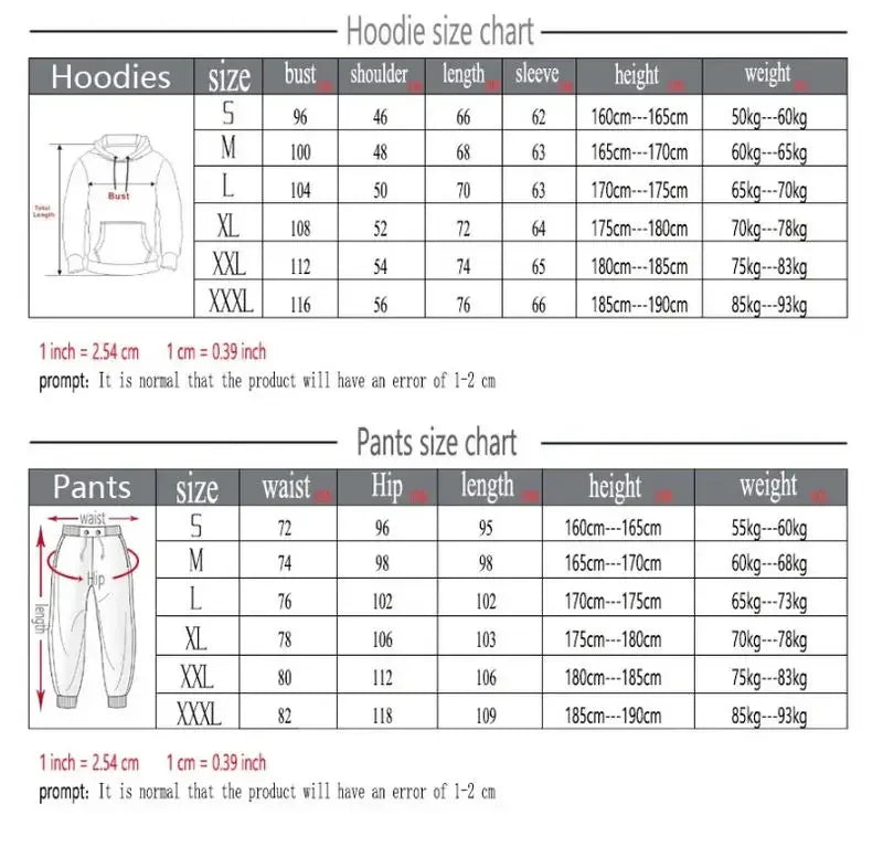 2025 Autumn New print Men's Women Fashion Casual Tracksuits Outdoor Fitness Jogging Hooded Sets Sports Luxury Hoodie+Pants Suit