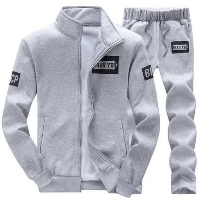 Spring Autumn Casual Suit Men Trendy Sweatshirt Student Sports Clothes Jacket Set Youthful Fashion For Boys