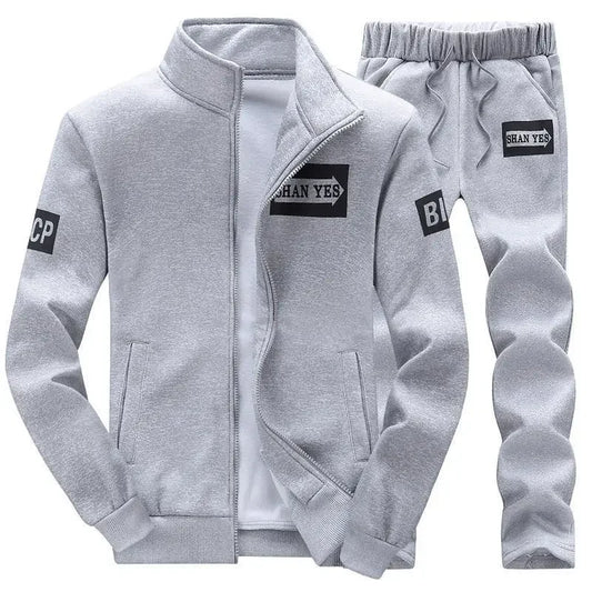 Spring Autumn Casual Suit Men Trendy Sweatshirt Student Sports Clothes Jacket Set Youthful Fashion For Boys