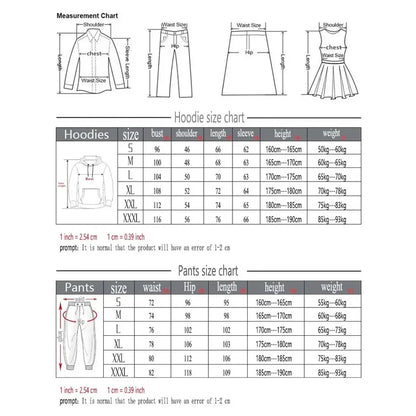 Autumn and winter new digital printed men's long-sleeved hoodie + loose casual pants fitness suit 2 pieces of clothing