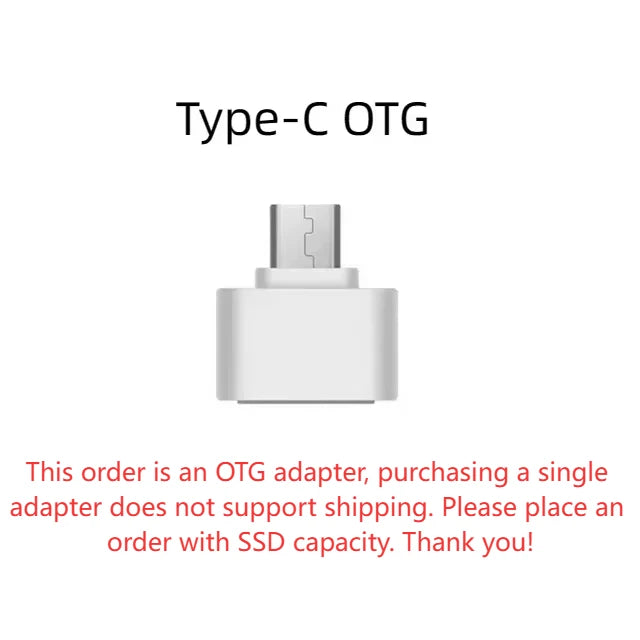 New Portable Hard Drive 1TB 2TB 4TB Solid Disk High Speed External Hard Disk USB3.1 Type-C Solid State Drive for PC/Phone/Loptop