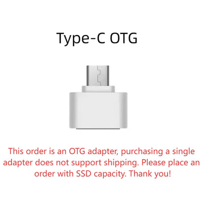 New Portable Hard Drive 1TB 2TB 4TB Solid Disk High Speed External Hard Disk USB3.1 Type-C Solid State Drive for PC/Phone/Loptop