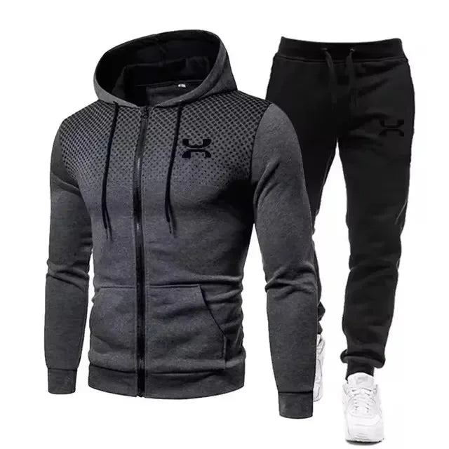 2024 Fashion Tracksuit For Men Hoodie Fitness Gym Clothing Men Running Set Sportswear Jogger Men's Tracksuit Winter Suit Sports