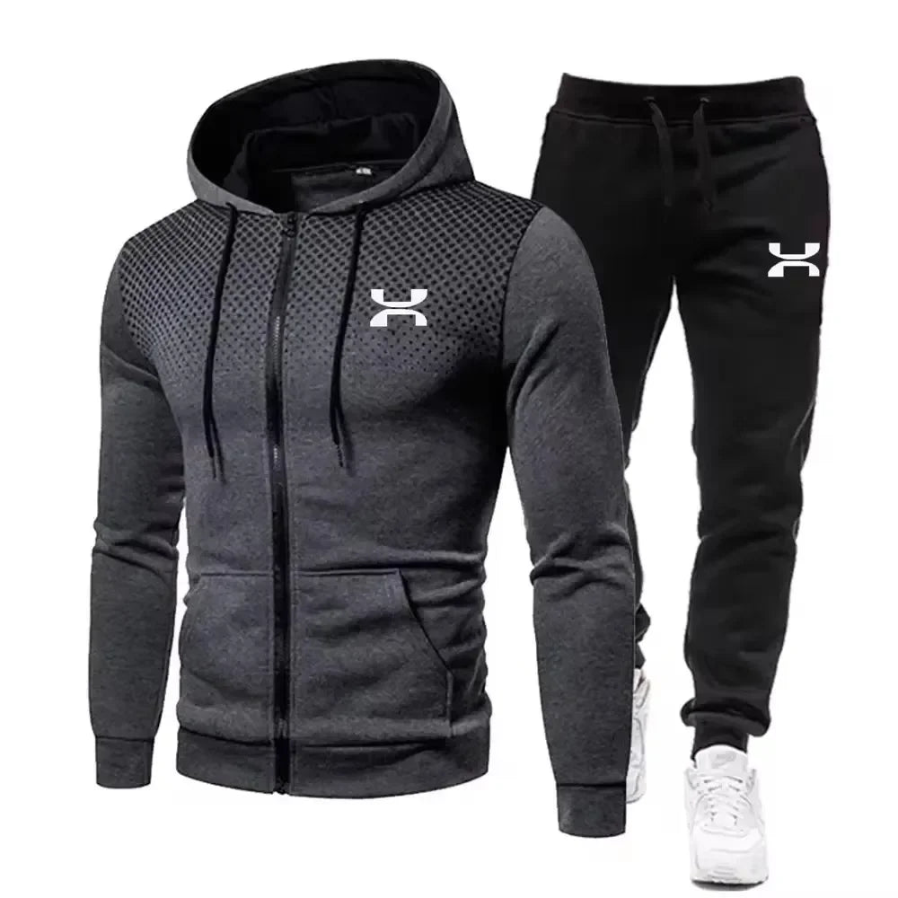 2024 Fashion Tracksuit For Men Hoodie Fitness Gym Clothing Men Running Set Sportswear Jogger Men's Tracksuit Winter Suit Sports
