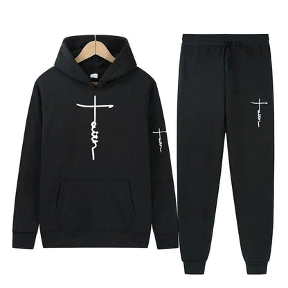 Men's Hooded Sports Suit Sweater Set Warm Outfit for Spring Autumn Winter Brand Low Price Sale 2024  S-3XL