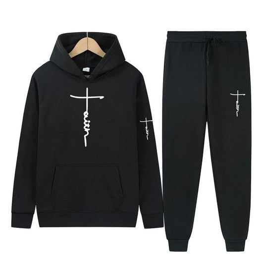 Men's Hooded Sports Suit Sweater Set Warm Outfit for Spring Autumn Winter Brand Low Price Sale 2024  S-3XL