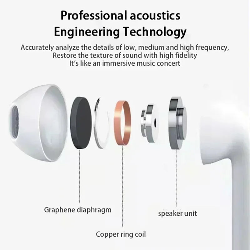 Pro 6 TWS Bluetooth Earphones High quality gaming headset Wireless Noise Cancelling Headset with Mic Earbuds for iPhone Android
