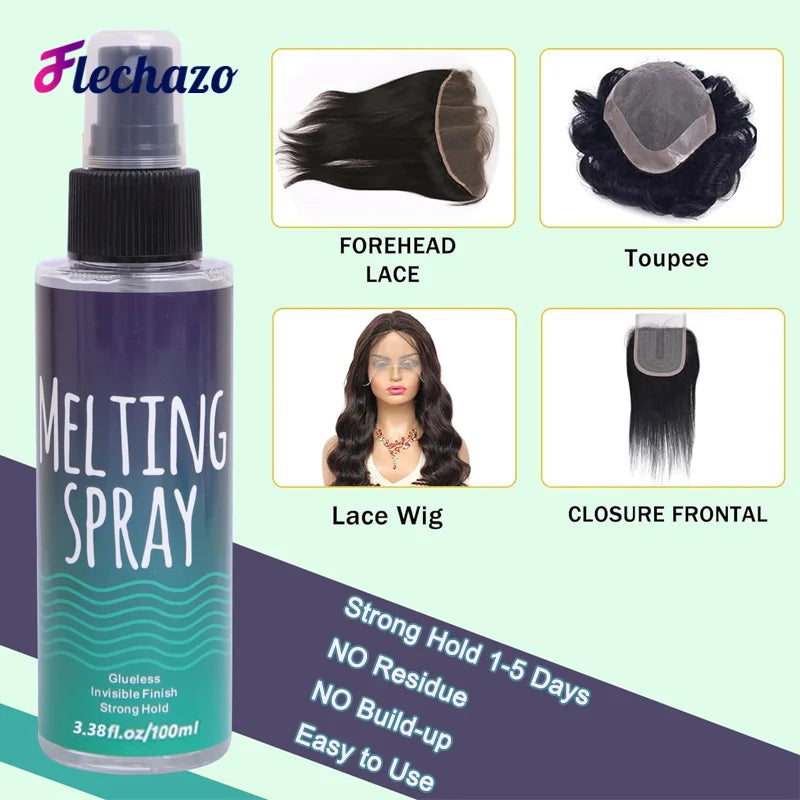 Lace Melting And Holding Spray For Glueless Wig 100ml Wig Spray Edge Control Hairline Protect Wig Glue Spray Lace Melting Spray