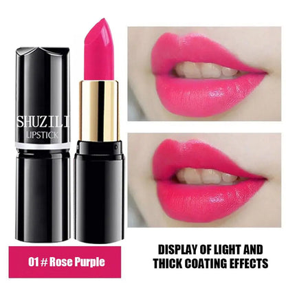 SHUZILI Moisturizing  Lipstick Velvet High Quality Lipsticks Shiny Professional Korean Makeup Cosmetic For Lip Women