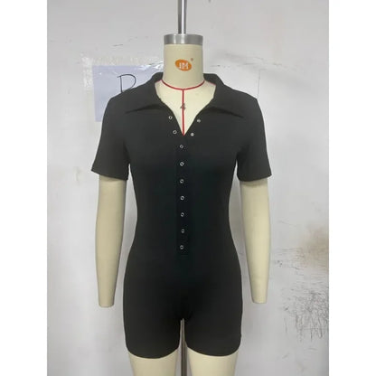 Women's Yoga Jumpsuit Ribbed V-Neck Stretch Waist Sports Jumpsuit Solid Color Sheath Bodycon Playsuits Rompers High Waist