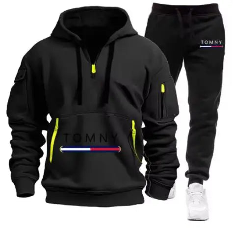 New Mens Tracksuits 2025 Men Sets Sweatshirt+sweatpants Tracksuit Zipper Stand Collar Sports Suit Jogging Fitness Men Clothing