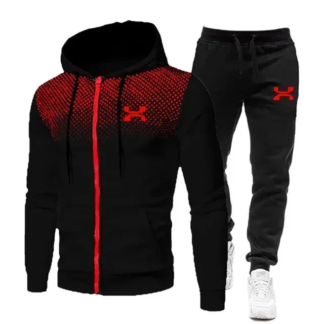 2024 Fashion Tracksuit For Men Hoodie Fitness Gym Clothing Men Running Set Sportswear Jogger Men's Tracksuit Winter Suit Sports