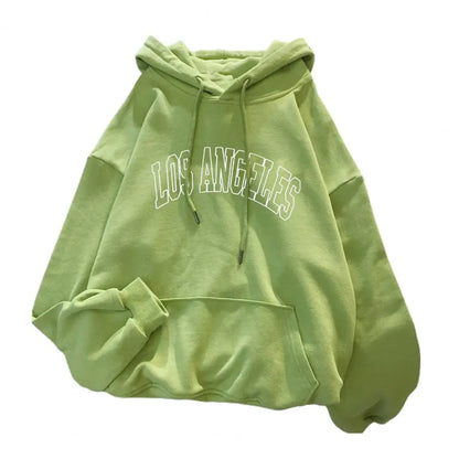 Women Hoodie Hooded Drawstring Loose Pullover Spring Hoodie Sweatshirt for Daily Wear Female Clothing Streetwear