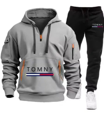 New Mens Tracksuits 2025 Men Sets Sweatshirt+sweatpants Tracksuit Zipper Stand Collar Sports Suit Jogging Fitness Men Clothing