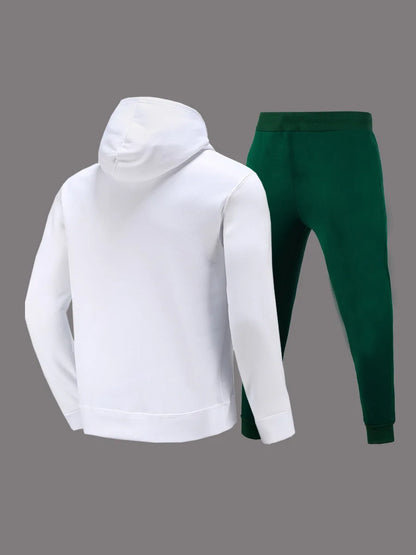 2024 Women's Letter Print 2 Piece Outfits Teddy Bear Letter Print Kangaroo Pocket Tracksuit Set Long Sleeve Sweatshirt and Pants