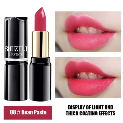 SHUZILI Moisturizing  Lipstick Velvet High Quality Lipsticks Shiny Professional Korean Makeup Cosmetic For Lip Women