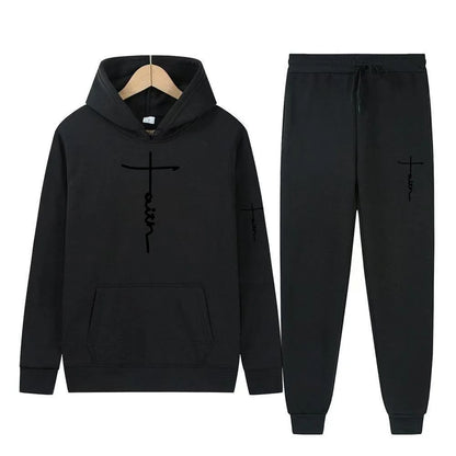 Men's Hooded Sports Suit Sweater Set Warm Outfit for Spring Autumn Winter Brand Low Price Sale 2024  S-3XL