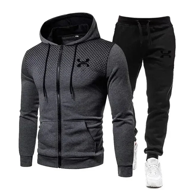 2024 Fashion Tracksuit For Men Hoodie Fitness Gym Clothing Men Running Set Sportswear Jogger Men's Tracksuit Winter Suit Sports