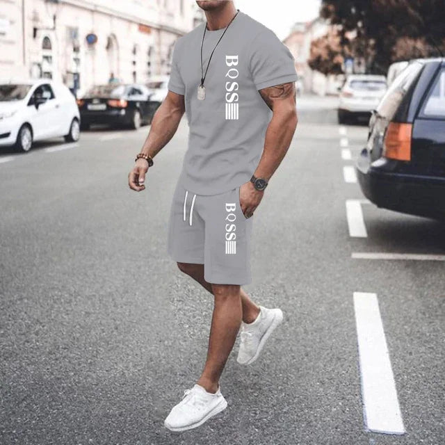 New Summer 2025 Men's set Explosive Super Hot Casual Fashion Sportswear 3d Digital Printed Men's Short-sleeved T-shirt Suit