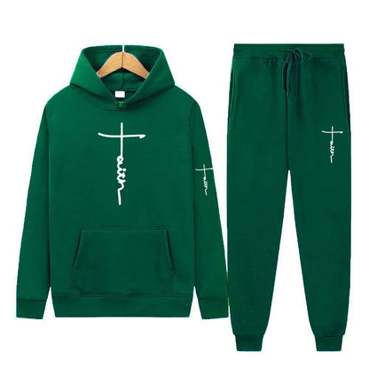 Men's Hooded Sports Suit Sweater Set Warm Outfit for Spring Autumn Winter Brand Low Price Sale 2024  S-3XL