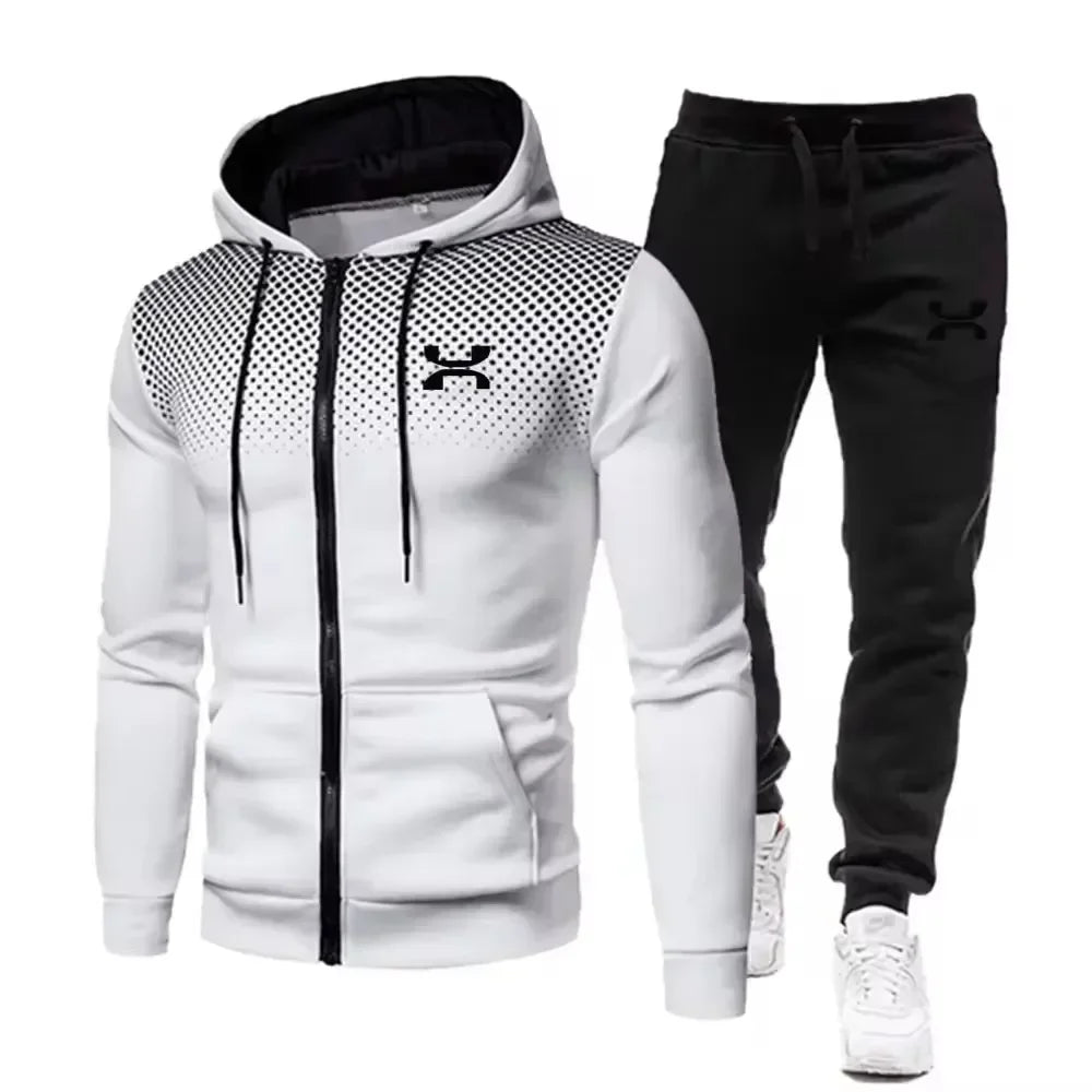 2024 Fashion Tracksuit For Men Hoodie Fitness Gym Clothing Men Running Set Sportswear Jogger Men's Tracksuit Winter Suit Sports