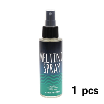 Lace Melting Spray For Lace Wigs Lace Wig Glue Waterproof Glue Spray Invisible Lace Glue Spray For Wigs Melt 120Ml/Bottle