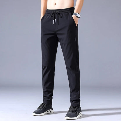 Pantalon Décontracté Homme Été Léger Taille Cordon