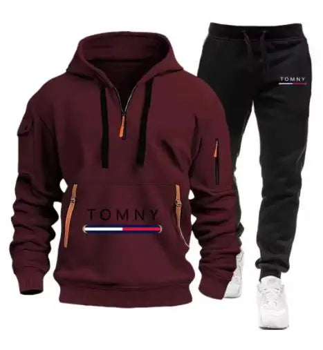New Mens Tracksuits 2025 Men Sets Sweatshirt+sweatpants Tracksuit Zipper Stand Collar Sports Suit Jogging Fitness Men Clothing